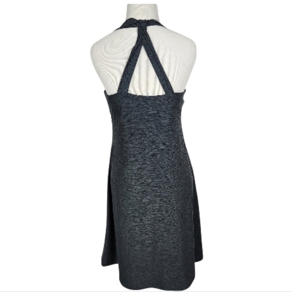 Freedom Trail By Kyodan Charcoal Backless Halter Dress Size Medium - Picture 2 of 6